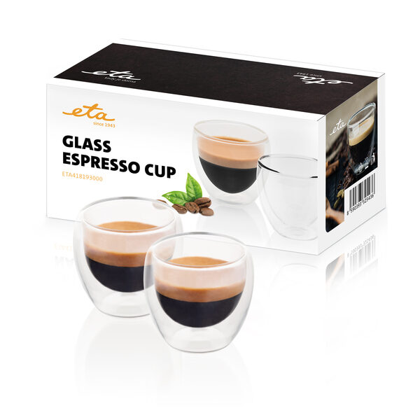Kaffee-Zubehör ETA 2x 80ml Espresso-Gläser Set