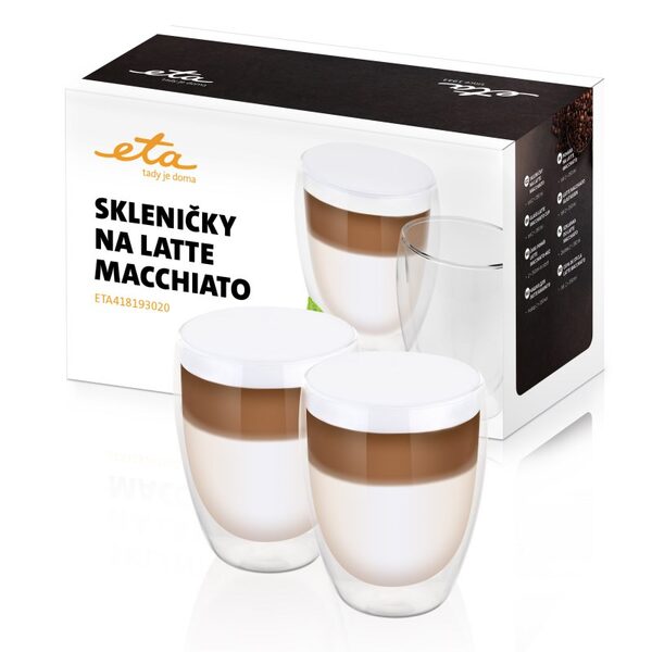 Kaffee-Zubehör ETA 2x 350ml Latte Macchiato Set